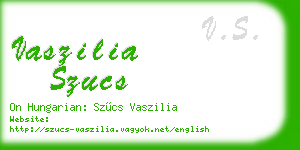 vaszilia szucs business card